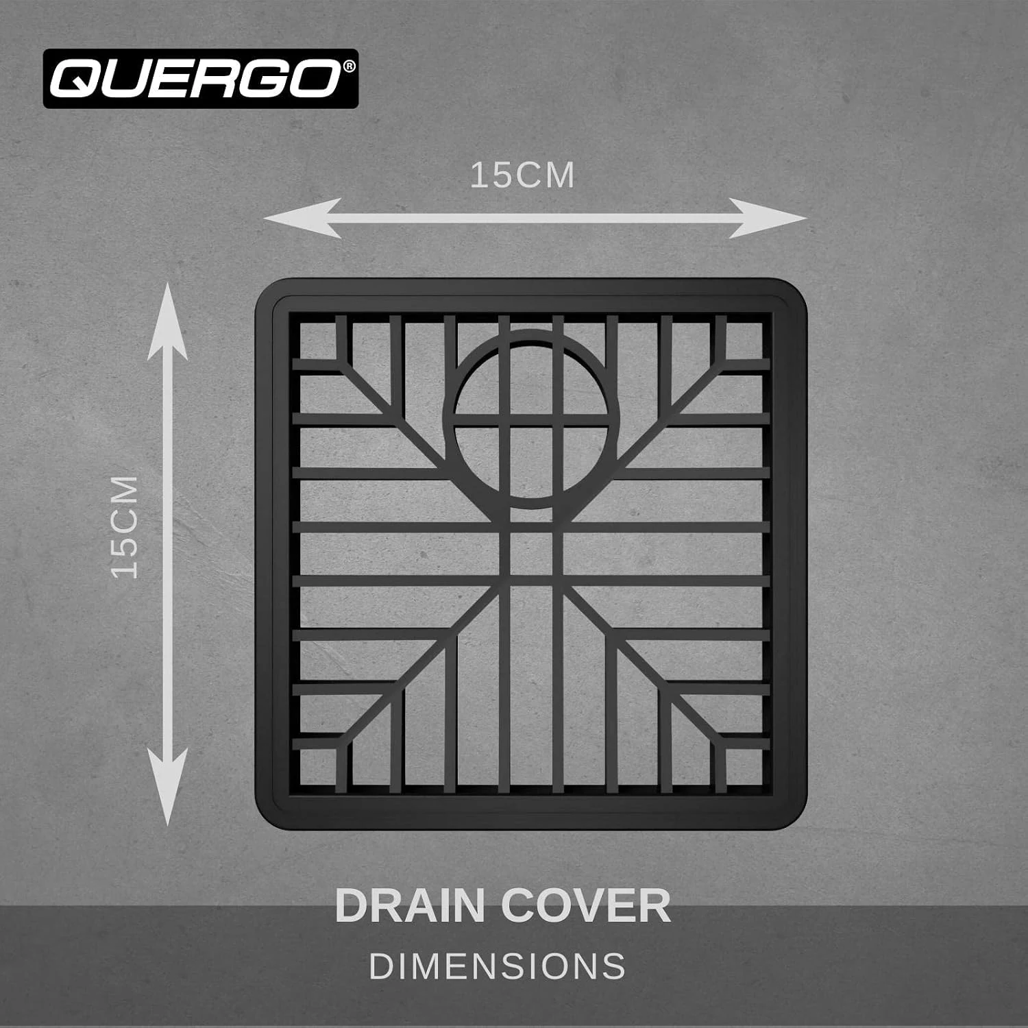 QUERGO Square Plastic Drain Cover 150mm